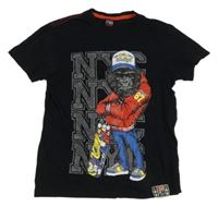 Černé tričko s gorilou Y.F.K.