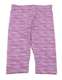 Růžovo-modrofialovo-malinové melírované capri legíny PRIMARK