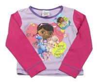 Lila-tmavorůžové triko s doktorkou McStuffins Disney