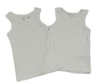 2x bílé tílko F&F