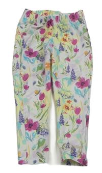Bílo-barevné květované legíny Juicy Couture