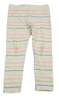 Bílo-barevné pruhované legíny George