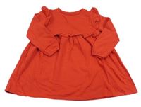 Červené teplákové šaty s volánky F&F