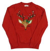 Červený svetr se sobem Primark