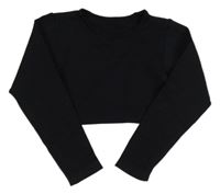 Černé sportovní crop triko