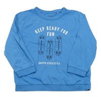 Modrá lehká mikina se skateboardy Topolino