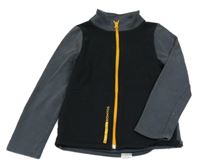 Černo-tmavošedá propínací mikina Domyos