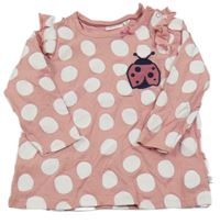 Starorůžové puntíkaté triko s beruškou Liegelind
