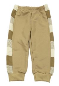 Hnědé tepláky s kostkovaným pruhem