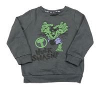 Tmavošedá mikina s Hulkem George