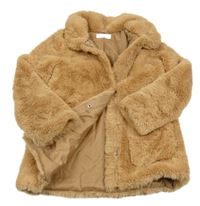Hnědá kožešinová podšitá bunda H&M