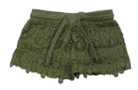 Khaki krajkové kraťasy Kids