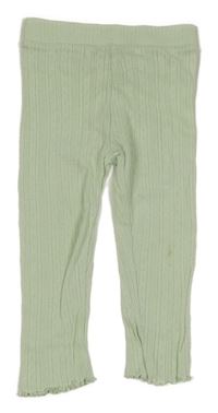 Zelenkavé perforované lehké tepláky Topomini