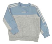 Světlemodro-světlešedá mikina s logem Adidas