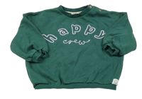 Tmavozelená oversize mikina s nápisem George