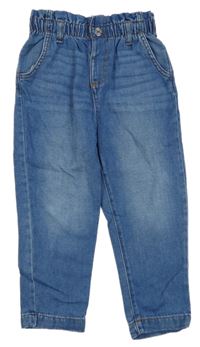 Modré slouchy paper bag rifle Denim Co.