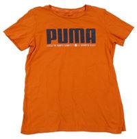 Cihlové tričko s nápisem Puma