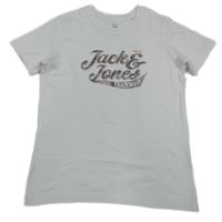 Bílé tričko s nápisem Jack & Jones