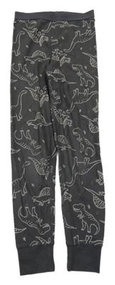 Tmavošedé pyžamové kalhoty s dinosaury H&M