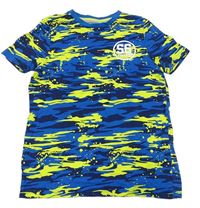 Modro-žluté army tričko F&F