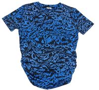 Černo-modré sportovní tričko s nápisy River Island