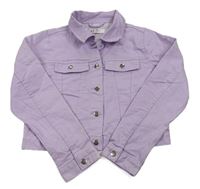 Lila plátěná crop bunda H&M