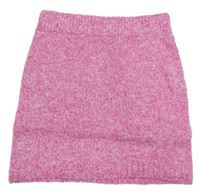 Růžová melírovaná pletená sukně Primark