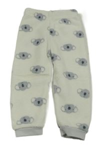 Bílé chlupaté pyžamové kalhoty s koalami Primark
