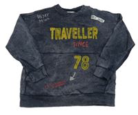 Tmavomodrá mikina s nápisem Zara