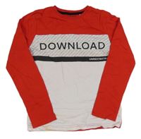 Červeno-bílé triko s nápisem C&A