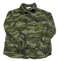 Khaki army riflová košile M&S