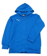 Modrá propínací mikina s logem a kapucí Puma