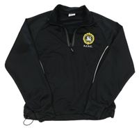 Černá sportovní mikina s výšivkou 