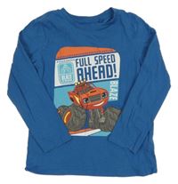 Modré triko s potiskem sinsay