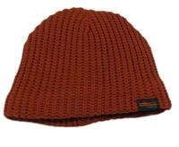 Hnědá pletená podšitá čepice s nášivkou C&A