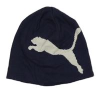 Tmavomodrá pletená čepice s logem Puma