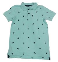 Světlemodré polo tričko s palmičkami Dopodopo