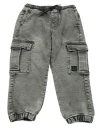 Šedé melírované cuff teplákové rifle s kapsami Next