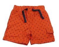 Červené vzorované teplákové kraťasy Topomini