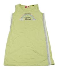 Limetkové šaty s duhou 