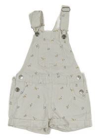 Bílé laclové riflové kraťasy s kvítky Denim Co.