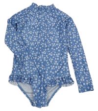 Modro-bílé květované UV plavky Primark