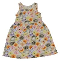 Barevné květované šaty s kočkami H&M