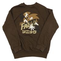 Hnědá mikina se Sonicem H&M