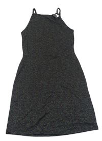 Černo-třpytivé pruhované šaty M&Co.