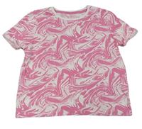 Růžovo-bílé tričko PRIMARK