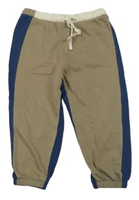 Khaki-modro-bílé tepláky H&M