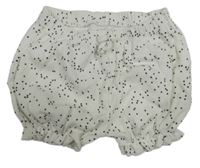 Bílé žebrované puntíkaté kraťasy Matalan