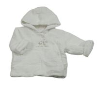 Bílá mušelínová zateplená mikina se zvířátky a kapucí M&S