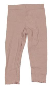 Růžové žebrované legíny F&F